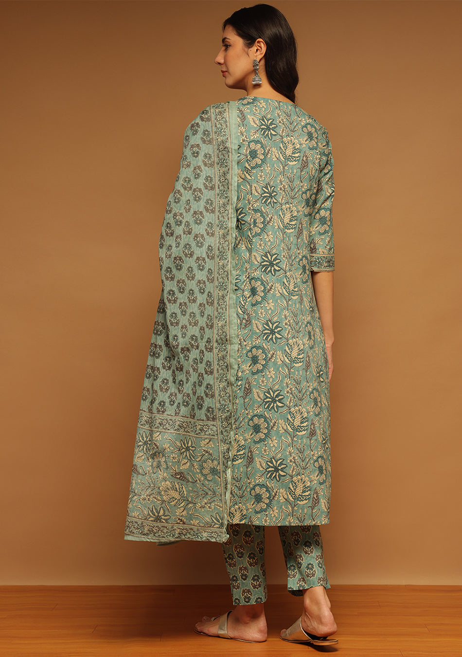 Sage Bloom Printed Suit Set