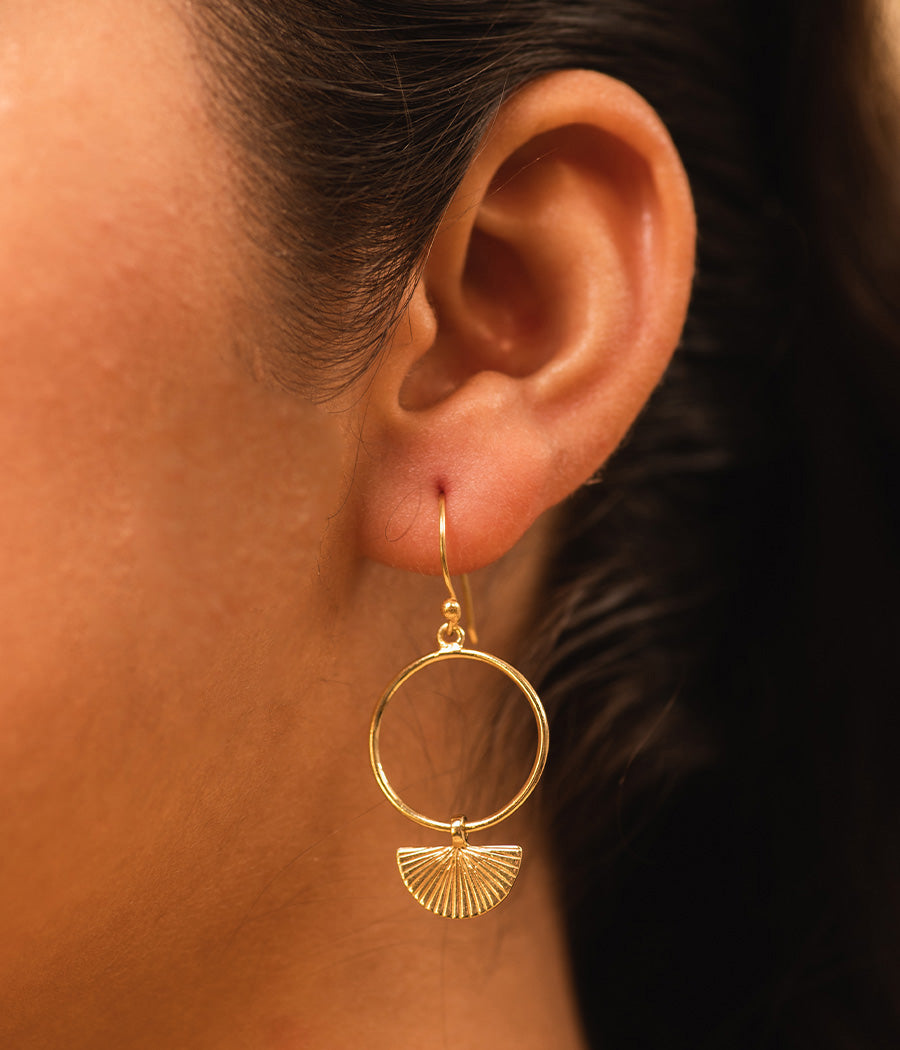 Plain Jane Gold-Plated Earrings