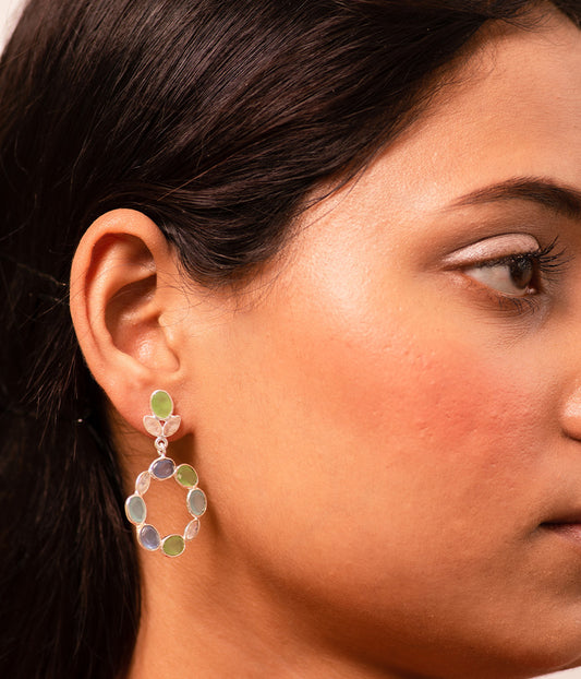 Nature's Enigma 3-Gem Earrings