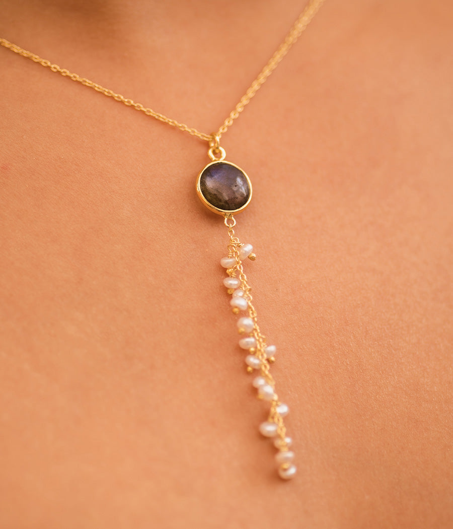 Labradorite & Pearl Necklace