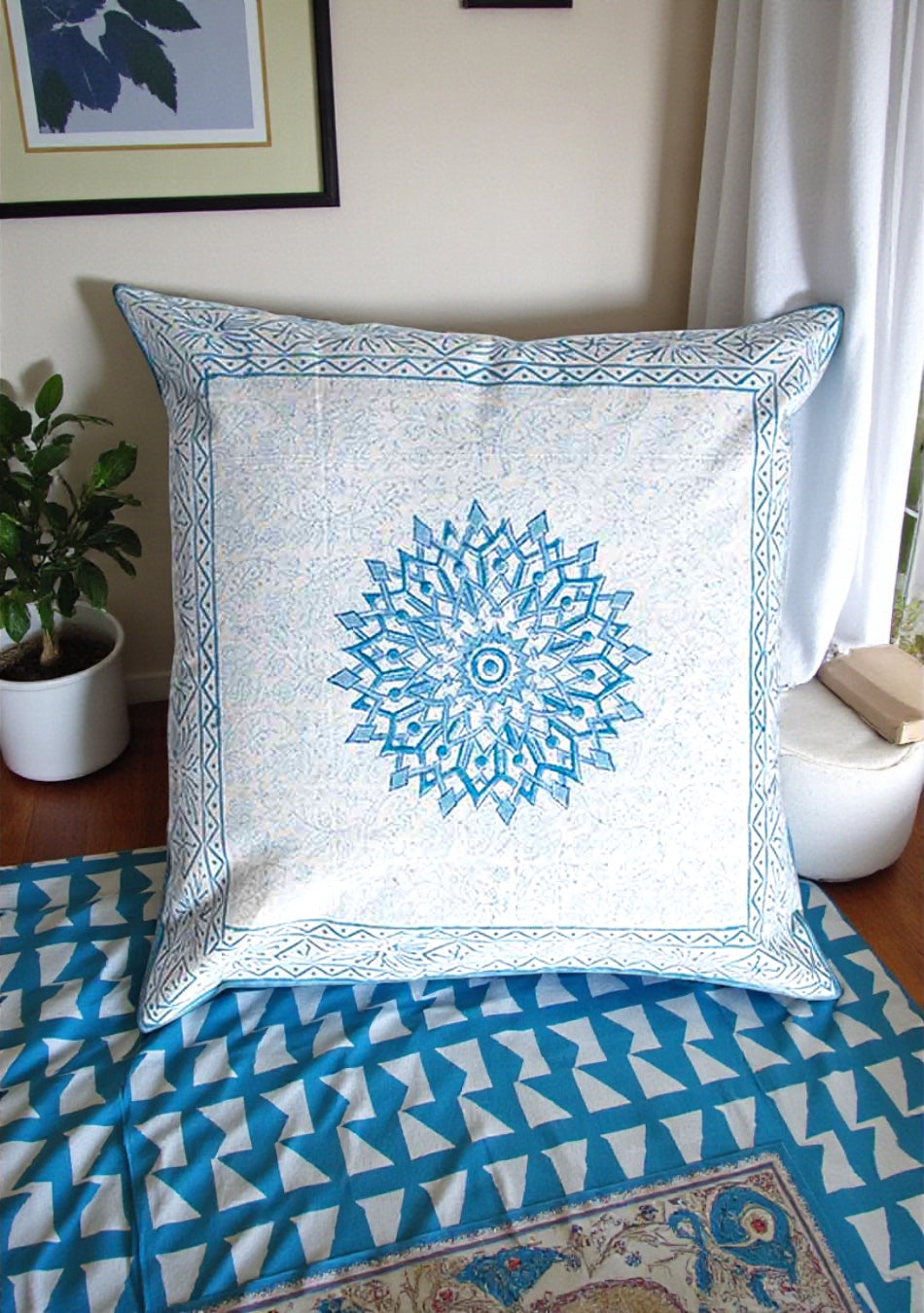 Blue Chakra Cushion Cover