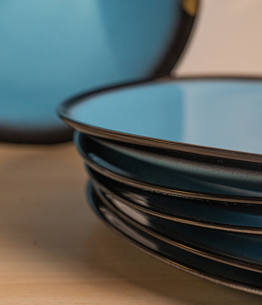 Blue Oblong Dinnerset