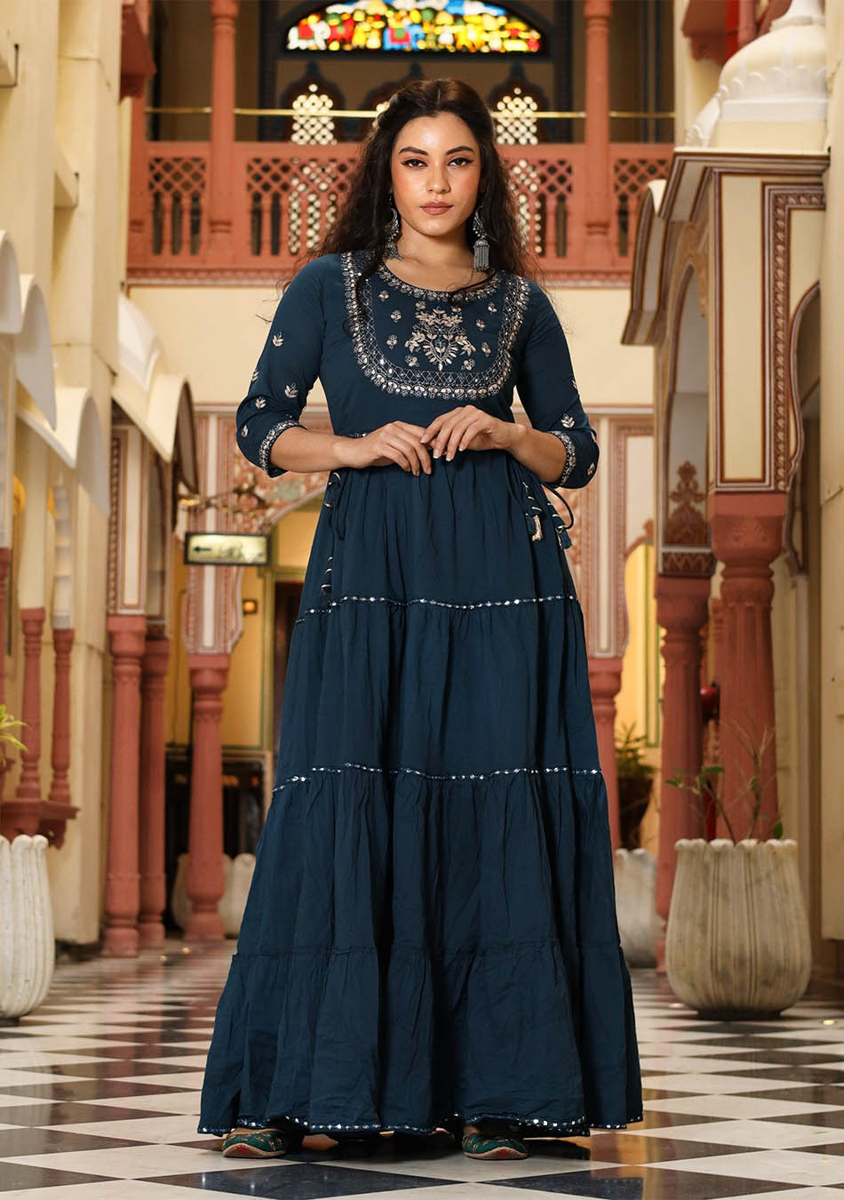 Teal Green Anarkali Kurta