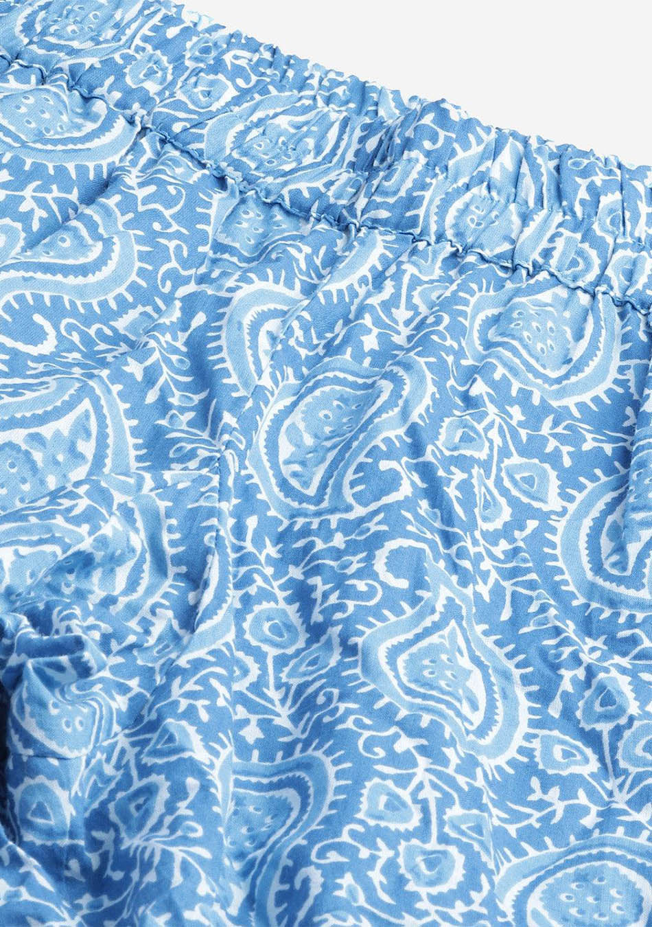 Blue Printed Cotton Nightwear