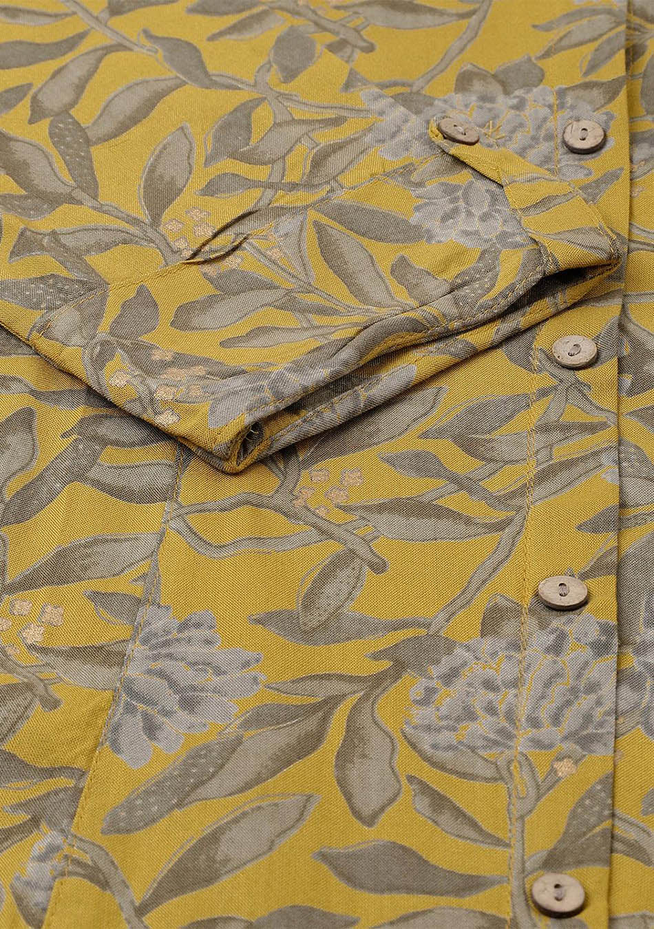 Mustard Floral printed Top
