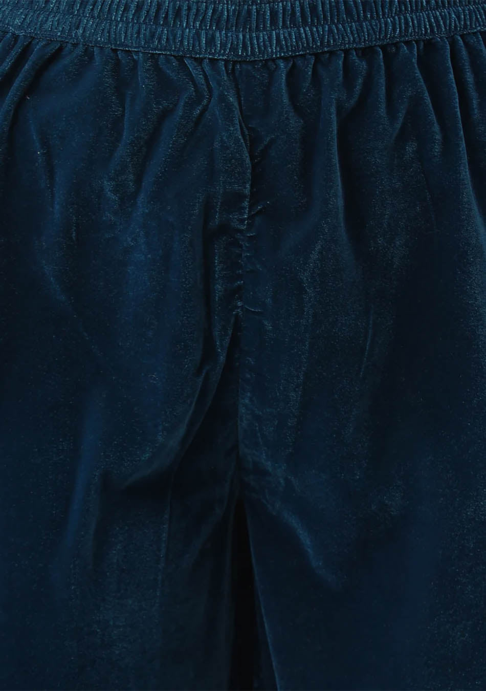 Rayol Blue Hand Embroidered Velvet Straight Kurta, trousers with Dupatta Set