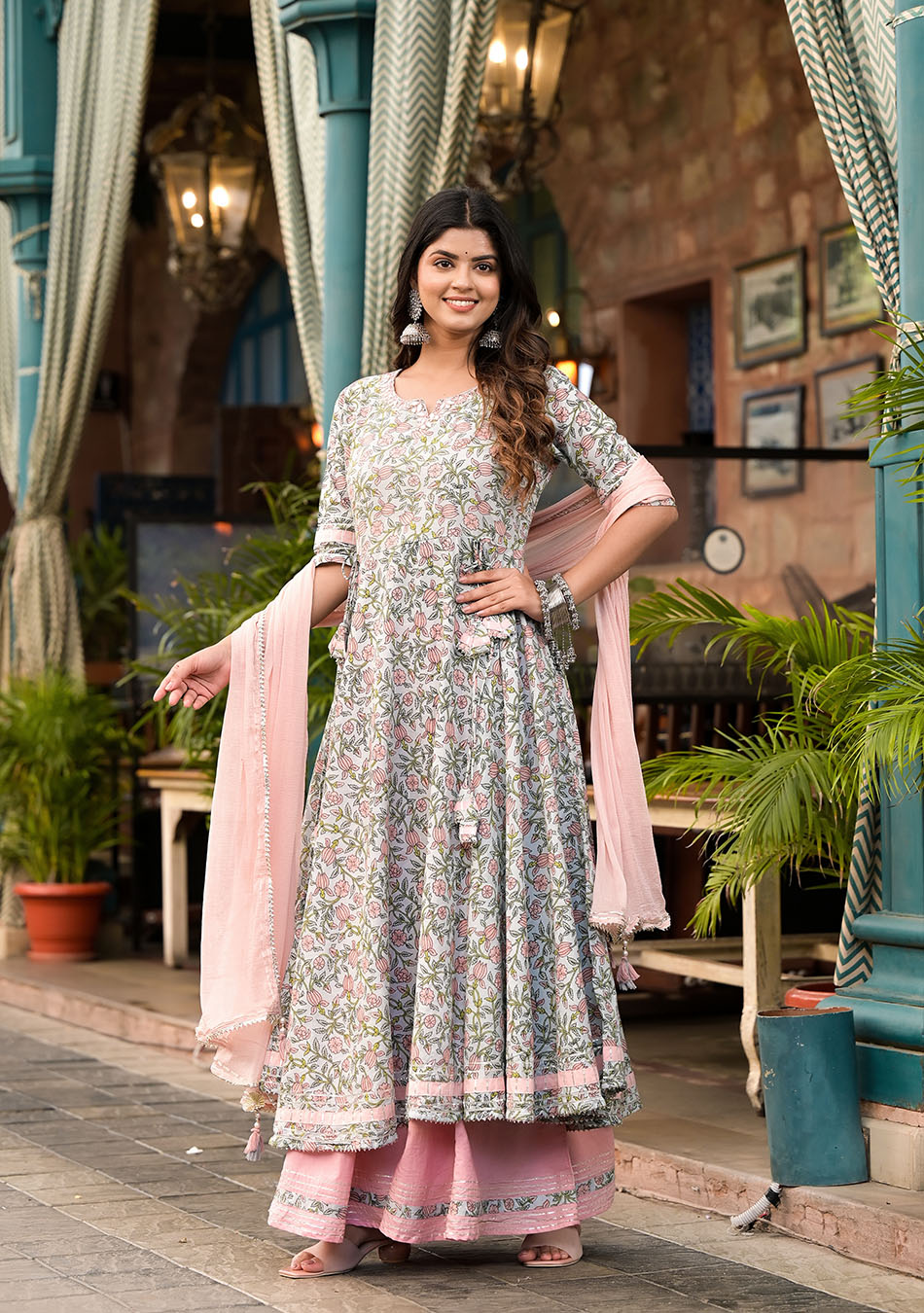 Blossom Blue Palazzo Set