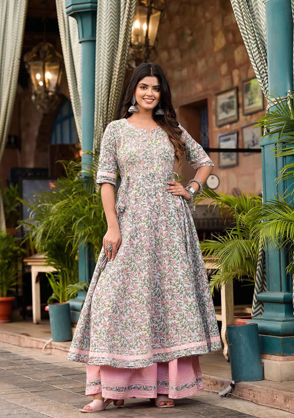 Blossom Blue Palazzo Set