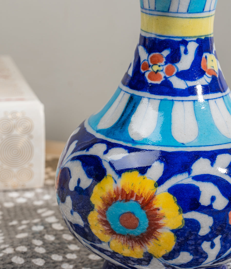 Blue Pottery Blue Genie Vase