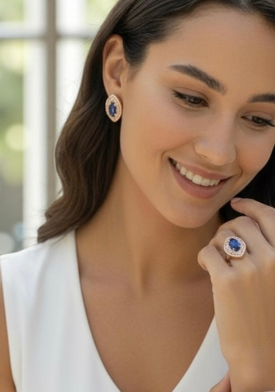 Imperial Blue Marquise Set