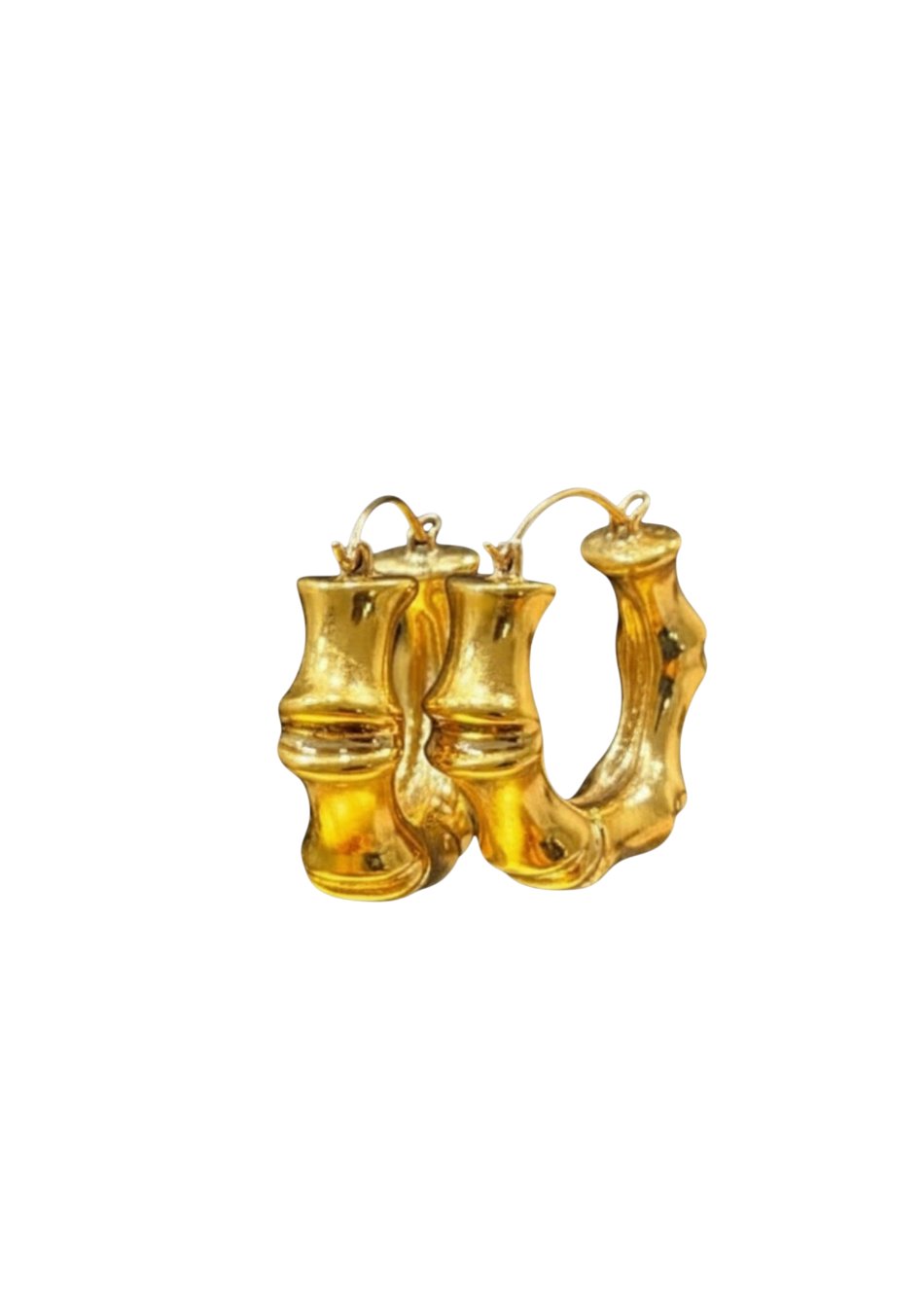 Golden Bamboo Mini Hoops