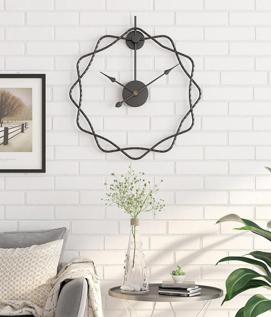 Twisted Hexagon Wall Clock