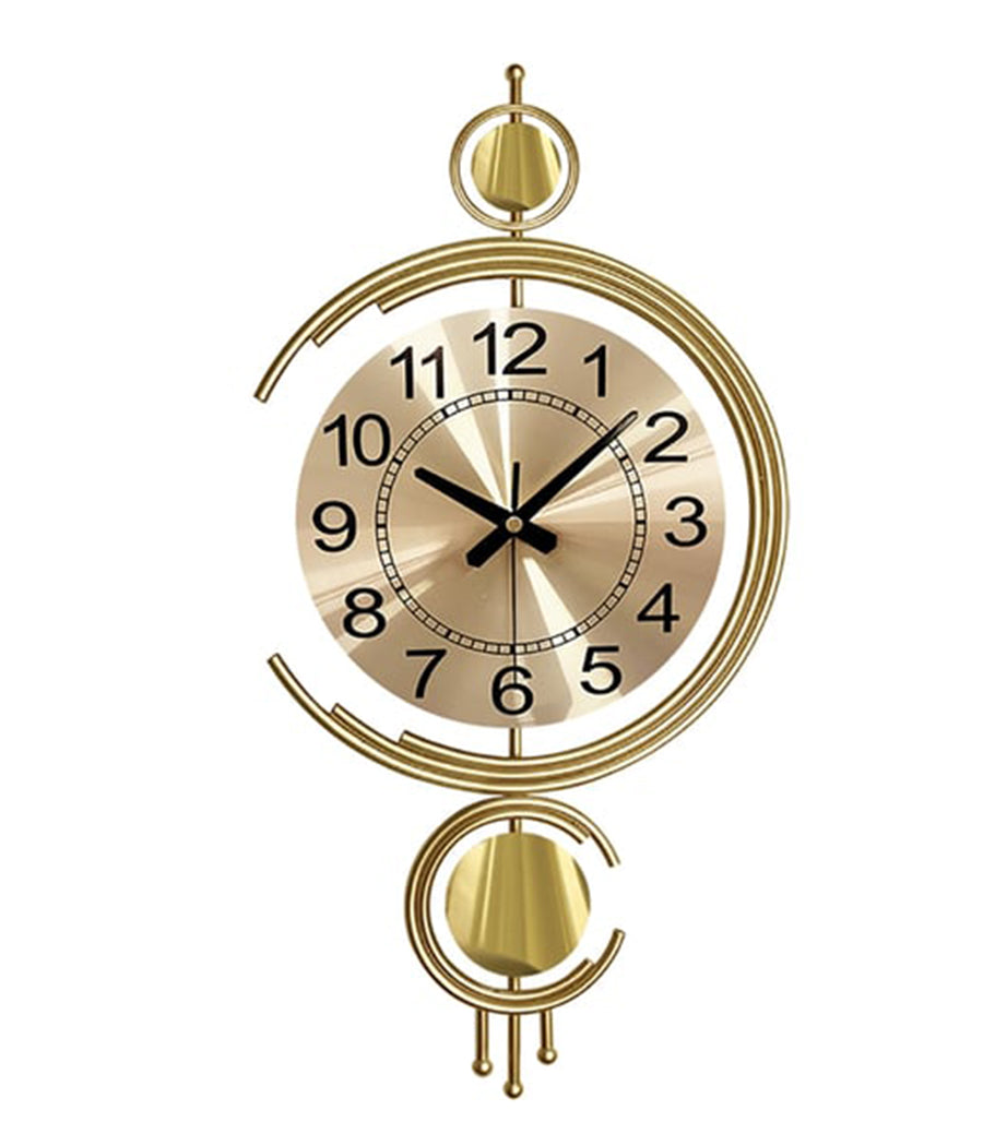 Golden Crescent Wall Clock