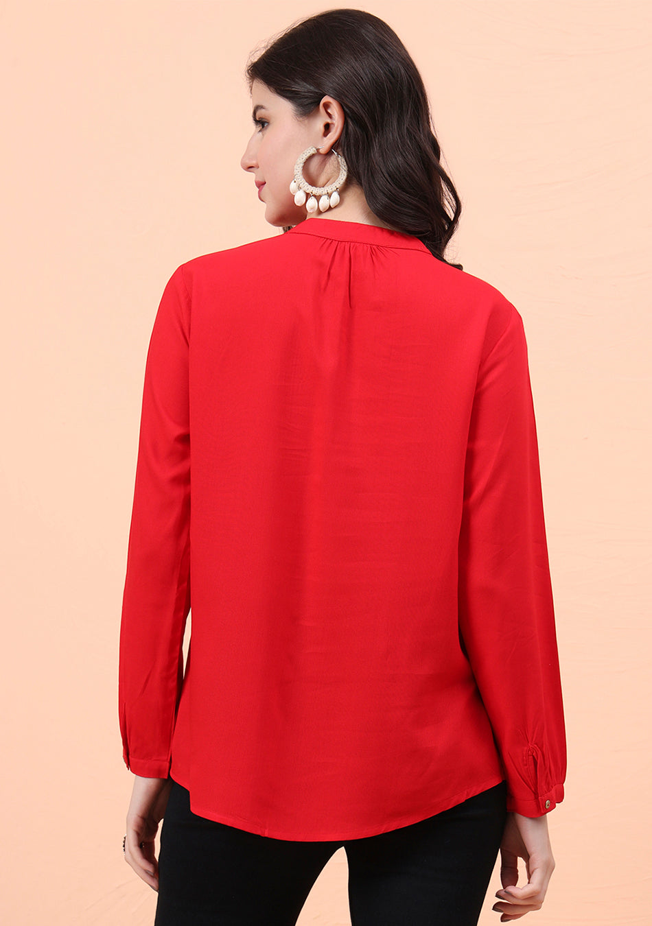 Solid Pintex Red Top