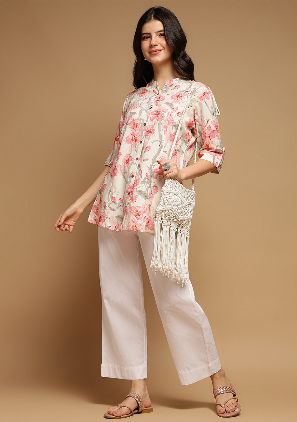 Ivory Floral Top