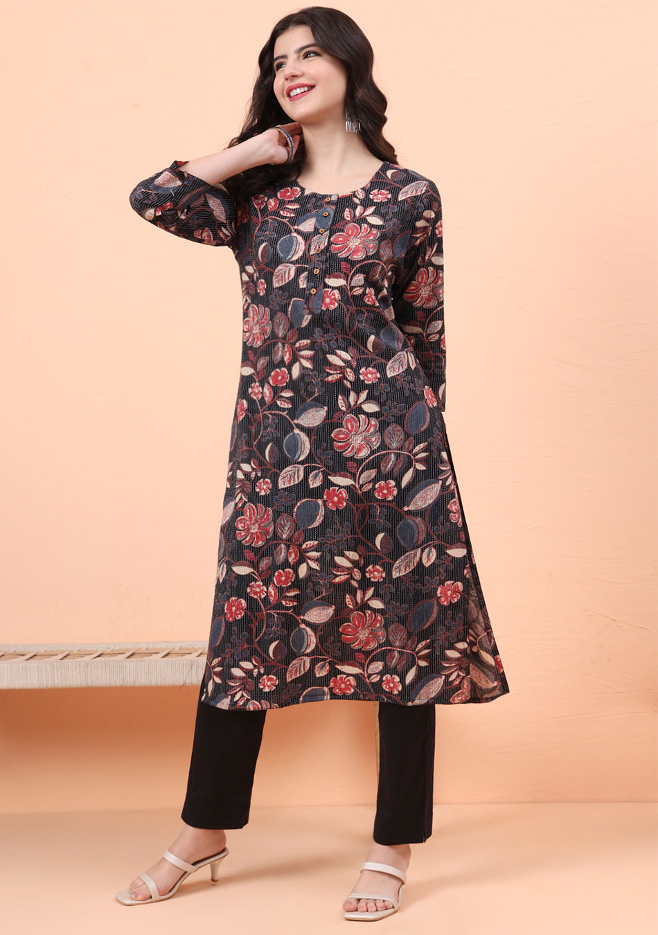 Inky Floral Kurta