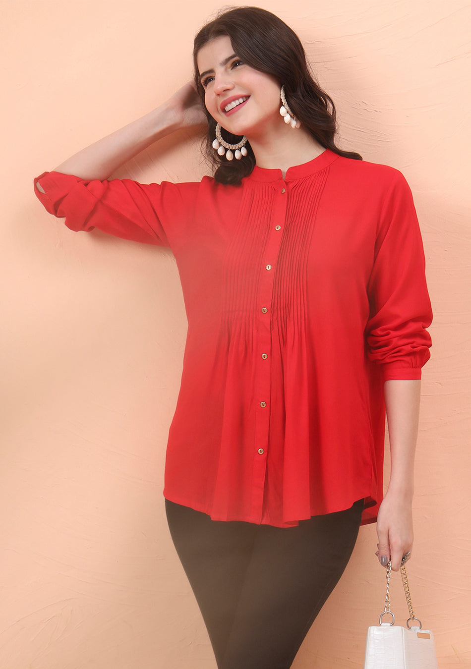 Solid Pintex Red Top