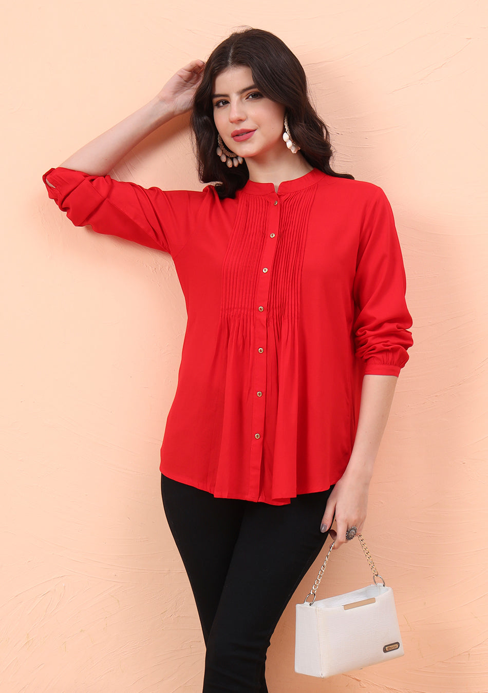 Solid Pintex Red Top