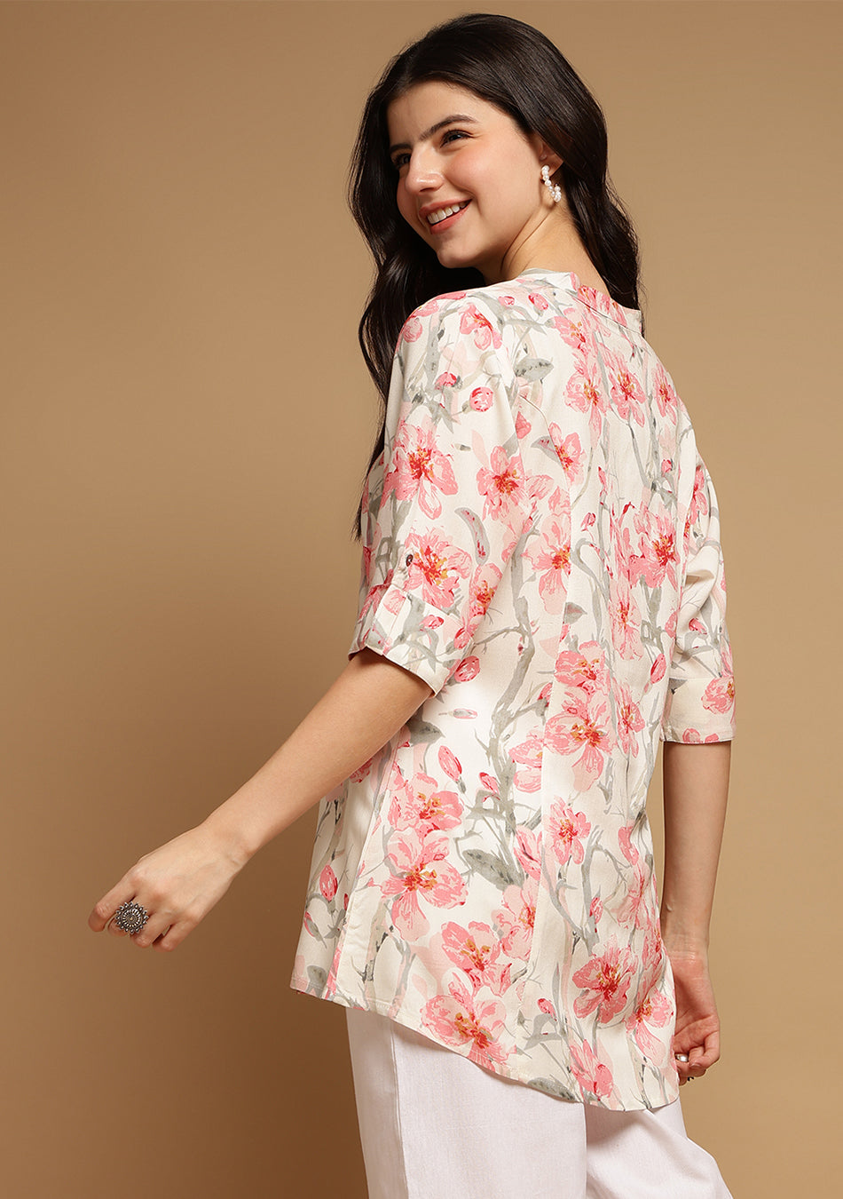 Ivory Floral Top