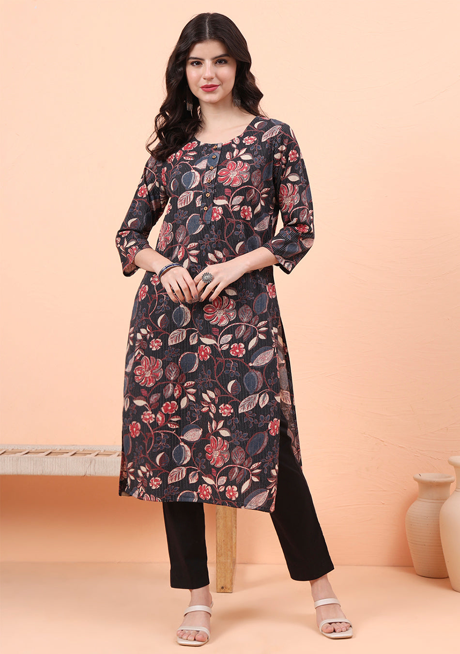 Inky Floral Kurta