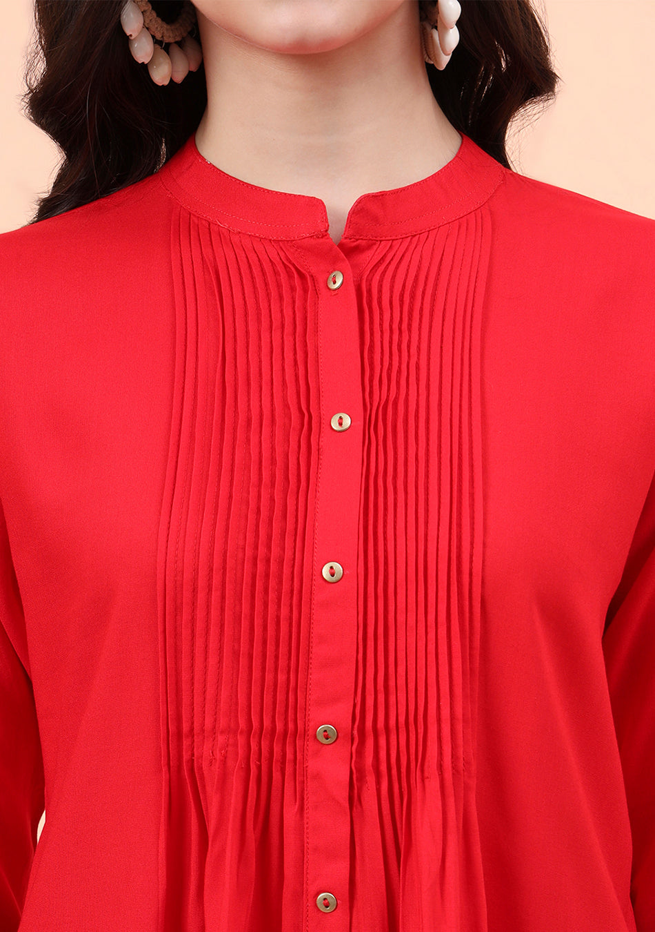 Solid Pintex Red Top
