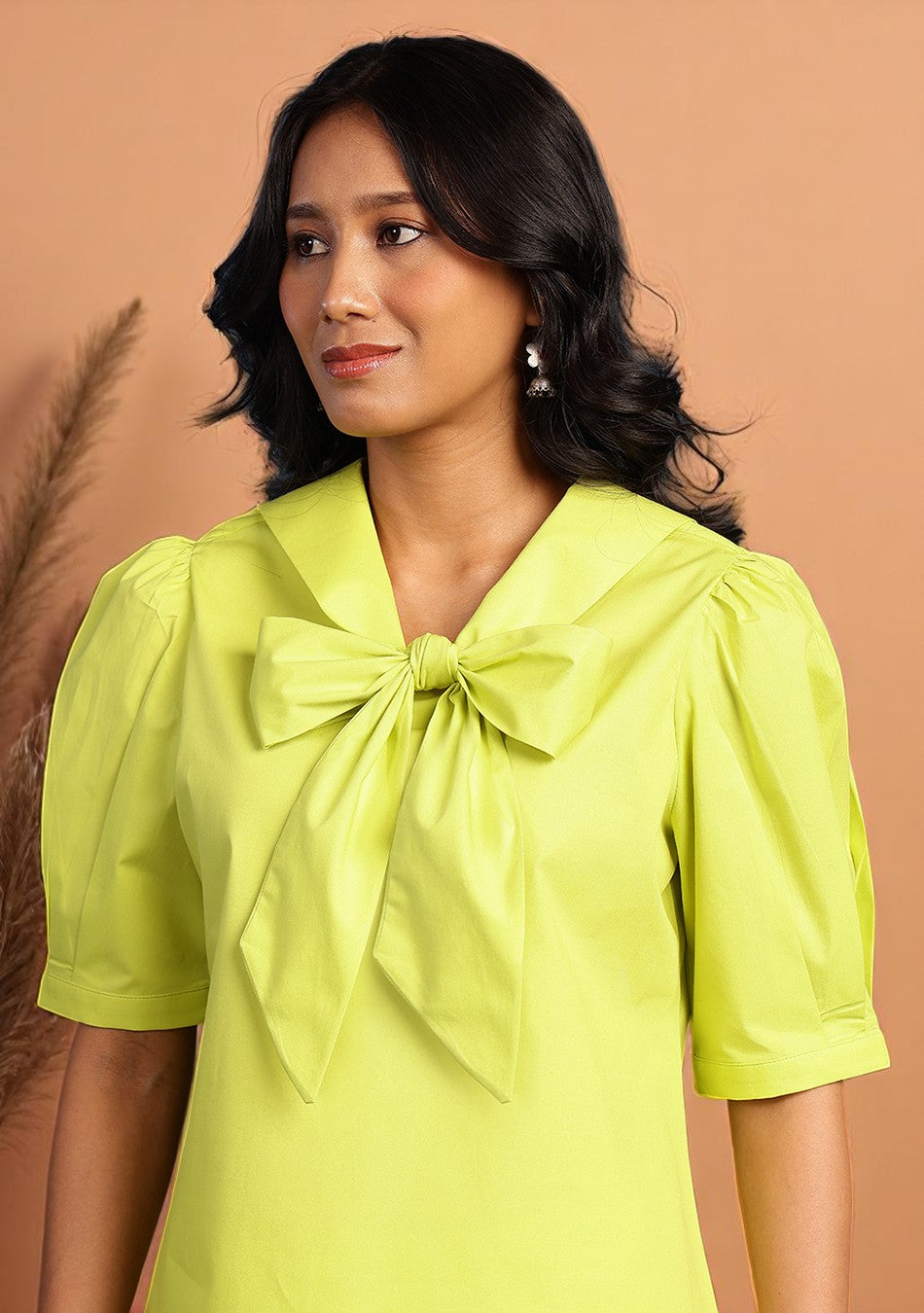 Neon Lime Bow Top