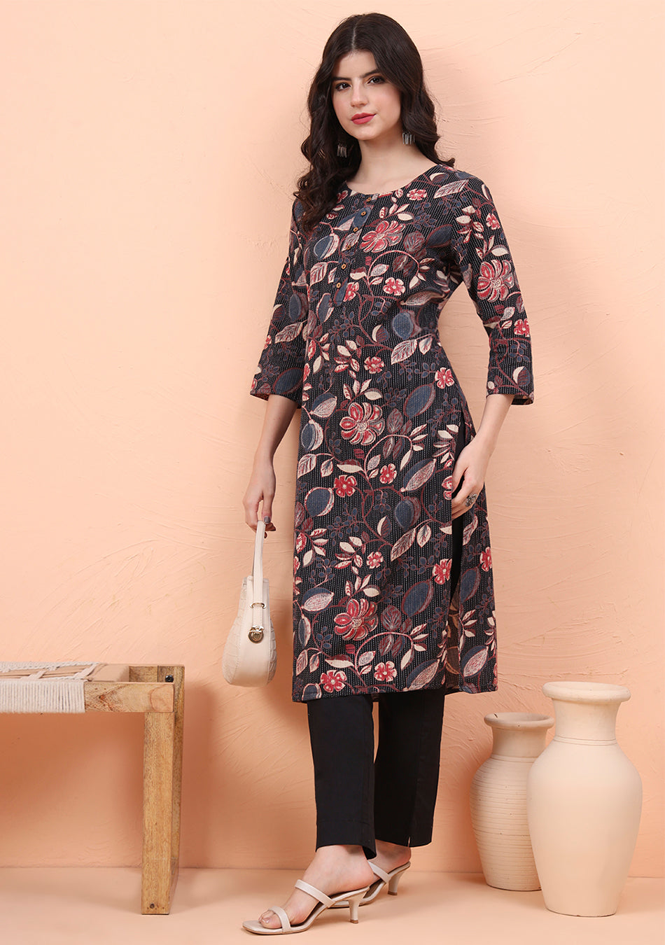 Inky Floral Kurta