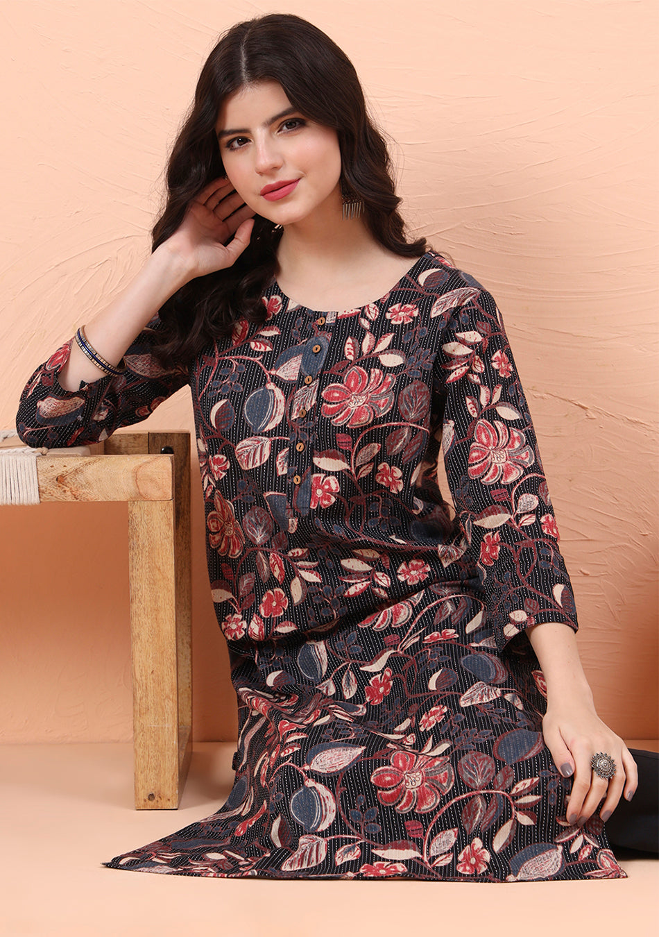 Inky Floral Kurta