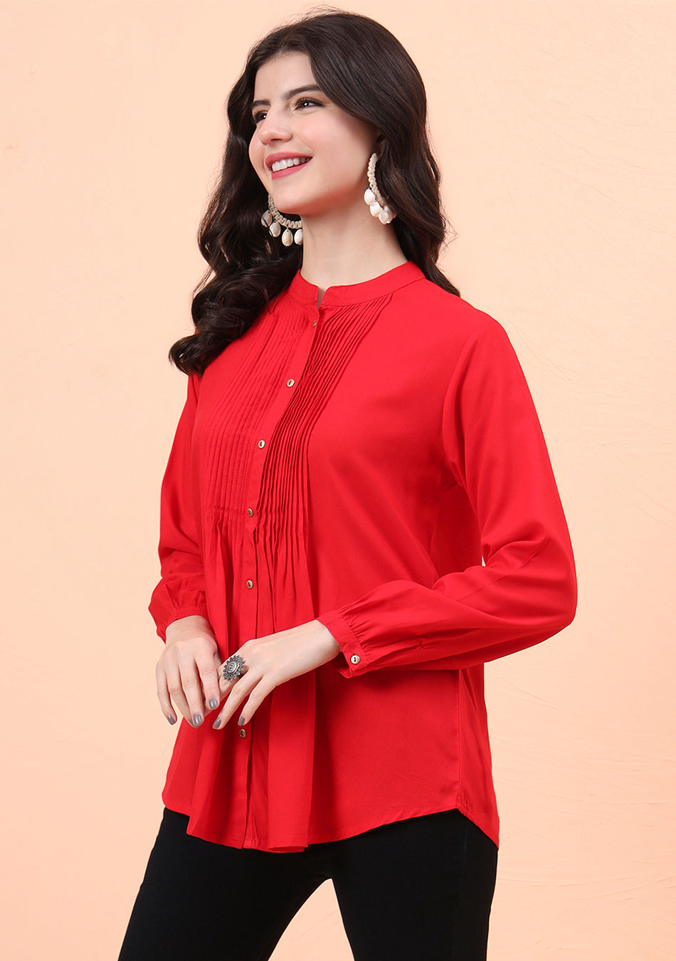 Solid Pintex Red Top