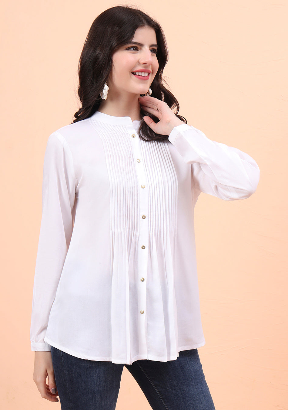 WHITE SOLID PINTEX TOP
