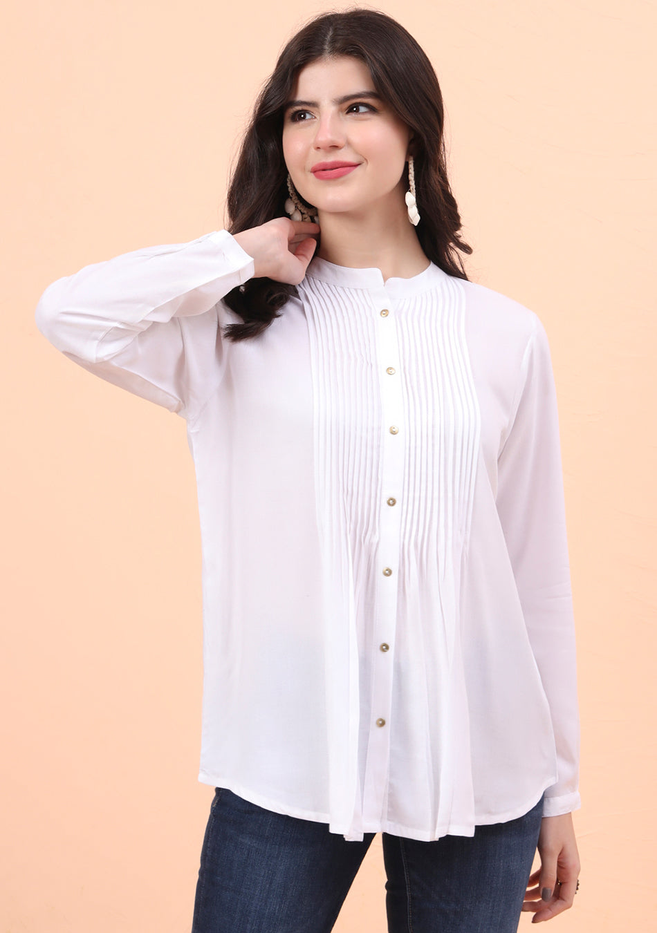 WHITE SOLID PINTEX TOP