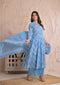 Sky Blossom Breeze Anarkali Set
