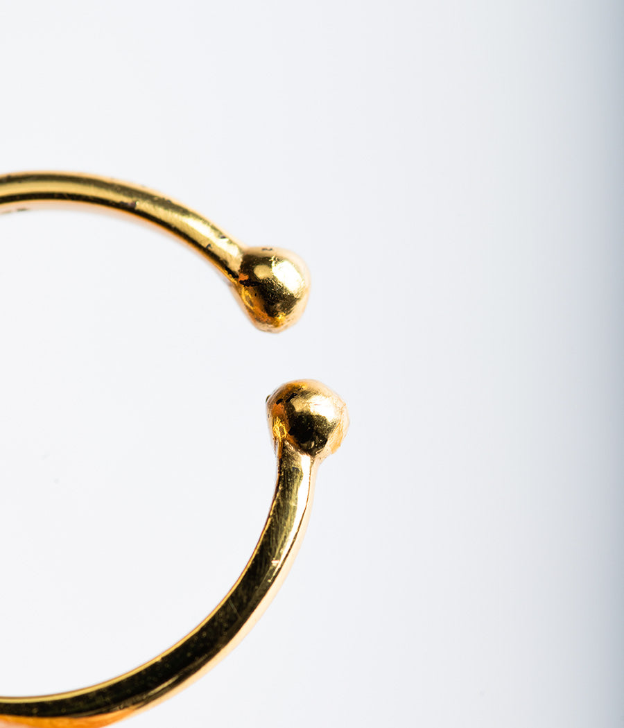 3-Stone Amethyst Gold Plated Ring
