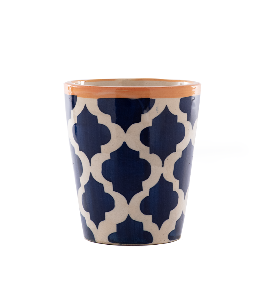 Beautiful Blue Printed Ceramic Pot