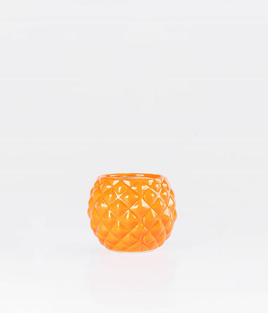 Mini Orange Pineapple Shaped Ceramic Pot Online