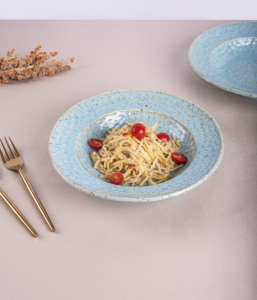 Periwinkle Pasta Plates Ceramic