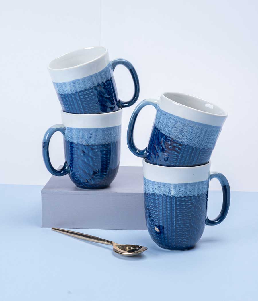Bluebird II Ceramic Mugs Set