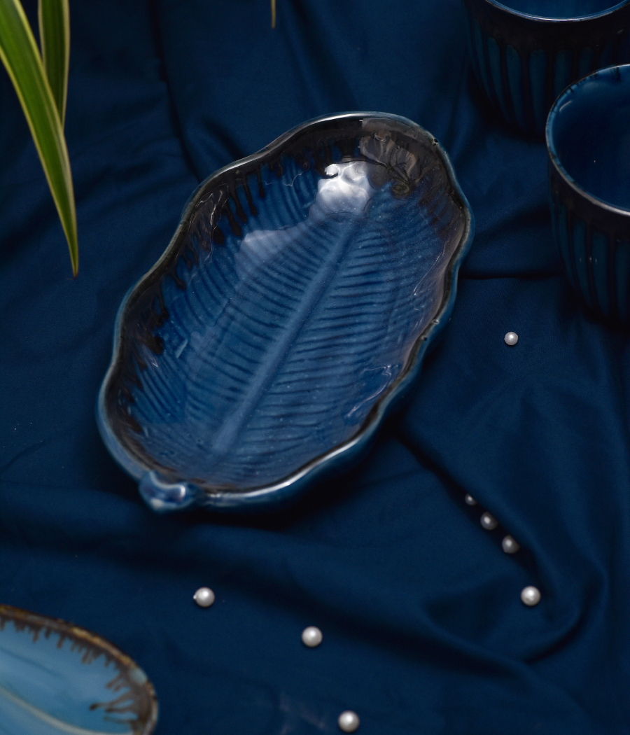 Feather Ceramic Serving Platter