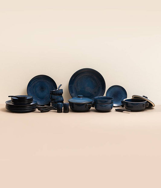 Midnight Sky Ceramic Dinnerset - Set of 35