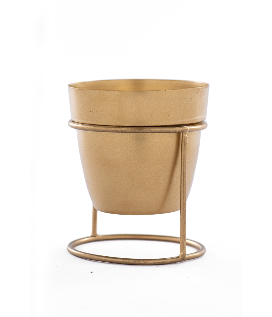 Gold Pot with Stand