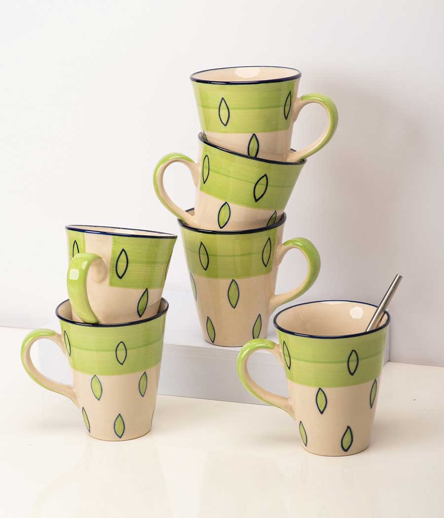 Fruit Dove Ceramic Mugs Set