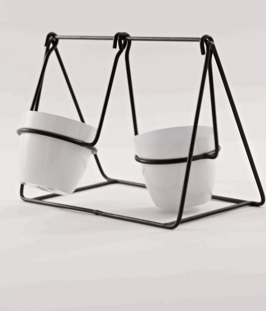 Twin Pots in Swing Stand - Set of 2