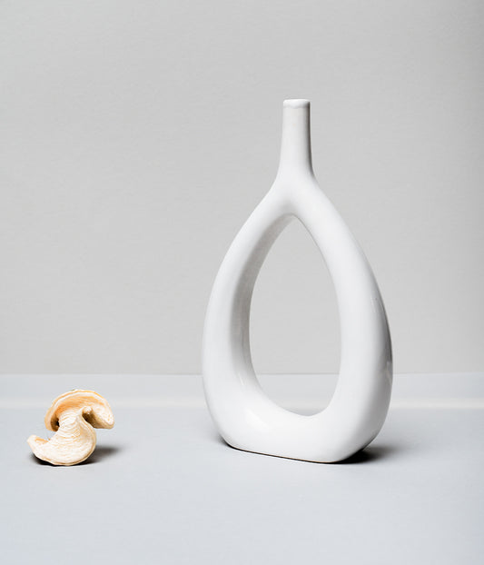 Loop White Vase