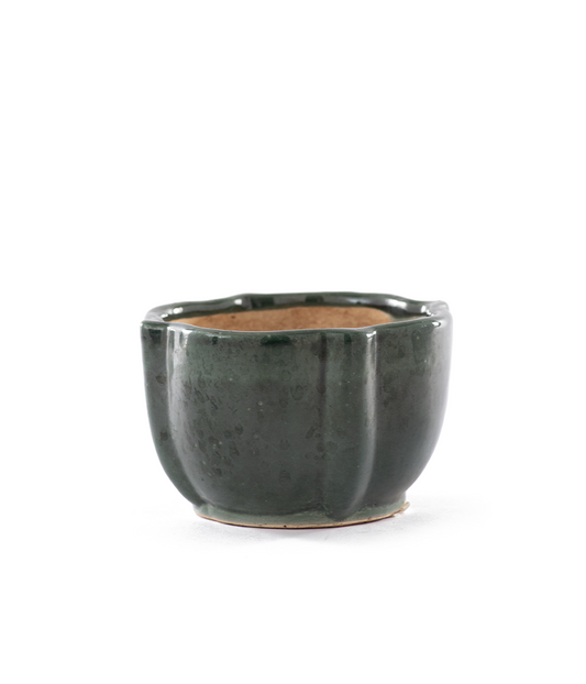 Green Flower Ceramic Pot