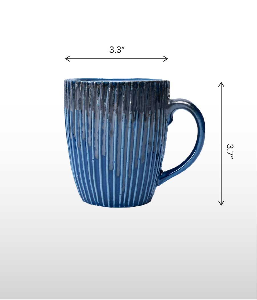 Tanager Blue Ceramic Mugs Set