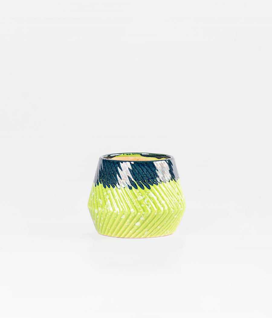 Blue & Green Spiral Line Mini Planter Online