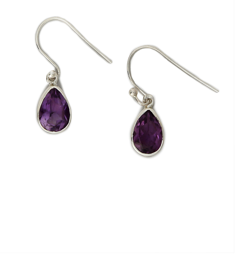 Amethyst Silver Earrings