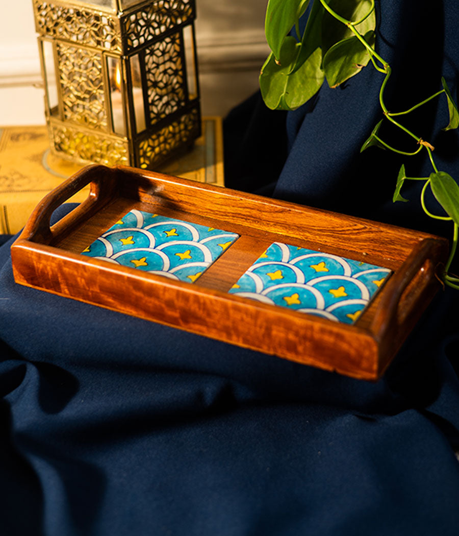 Barrow Blue Pottery Serving Tray