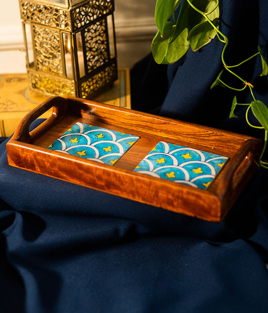 Barrow Blue Pottery Serving Tray