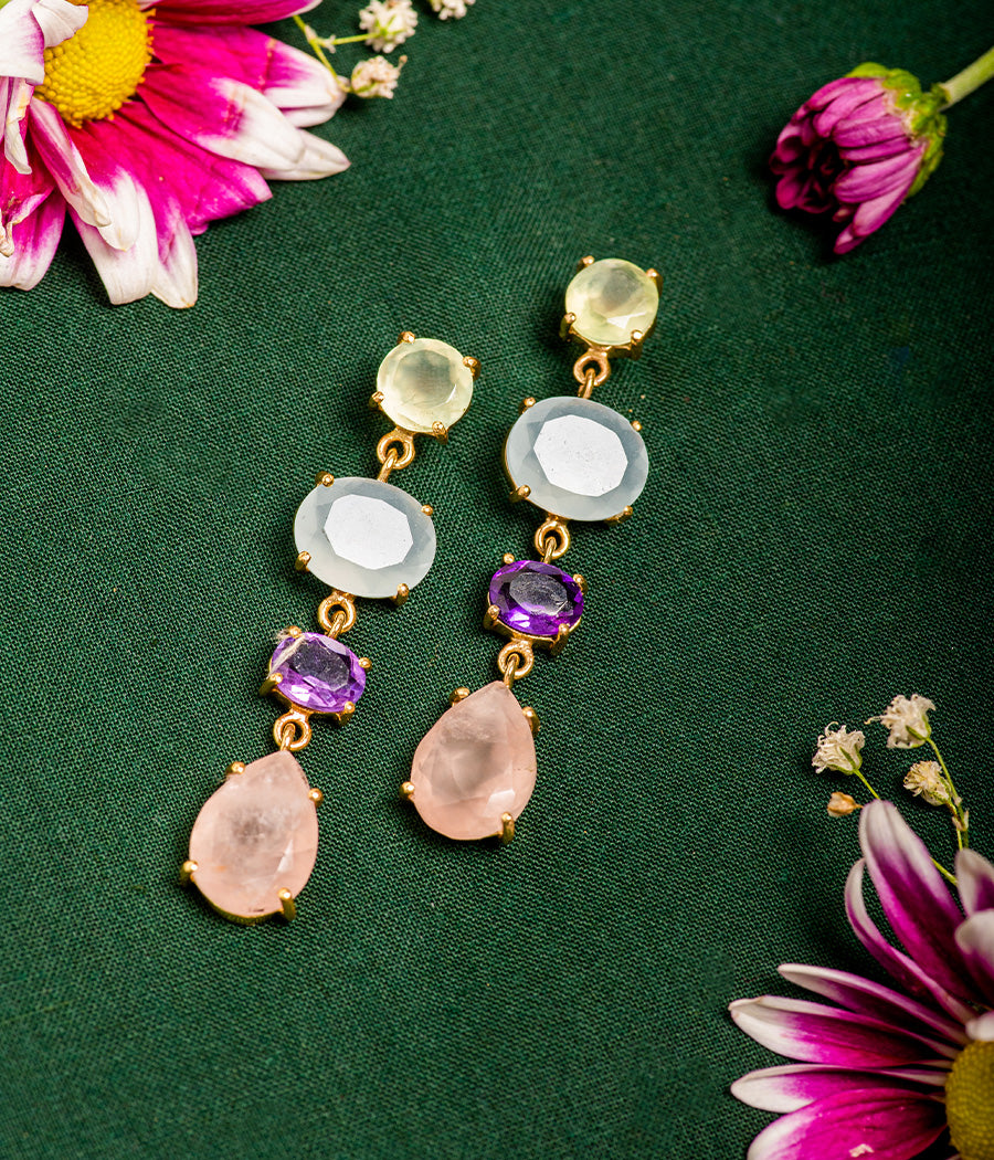 Four Stone Earrings